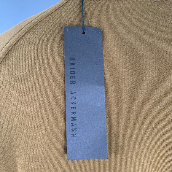 HAIDER ACKERMANN Size L Brown Cotton Blend Crew Neck Sweatshirt - Picture 4 of 8
